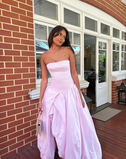 AJE - VIOLETTE BUBBLE HEM MAXI PINK