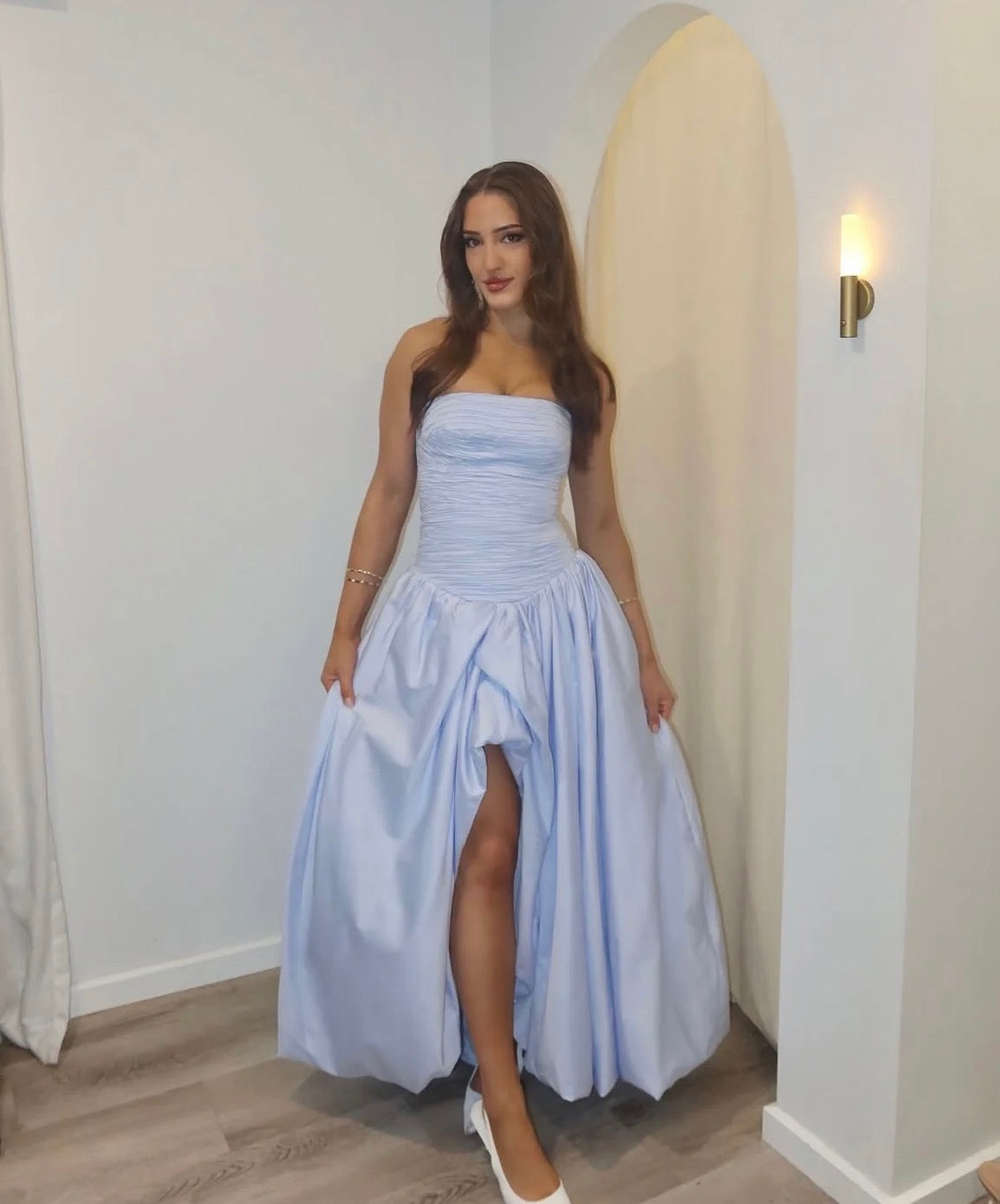 AJE- BUBBLE HEM MAXI BLUE