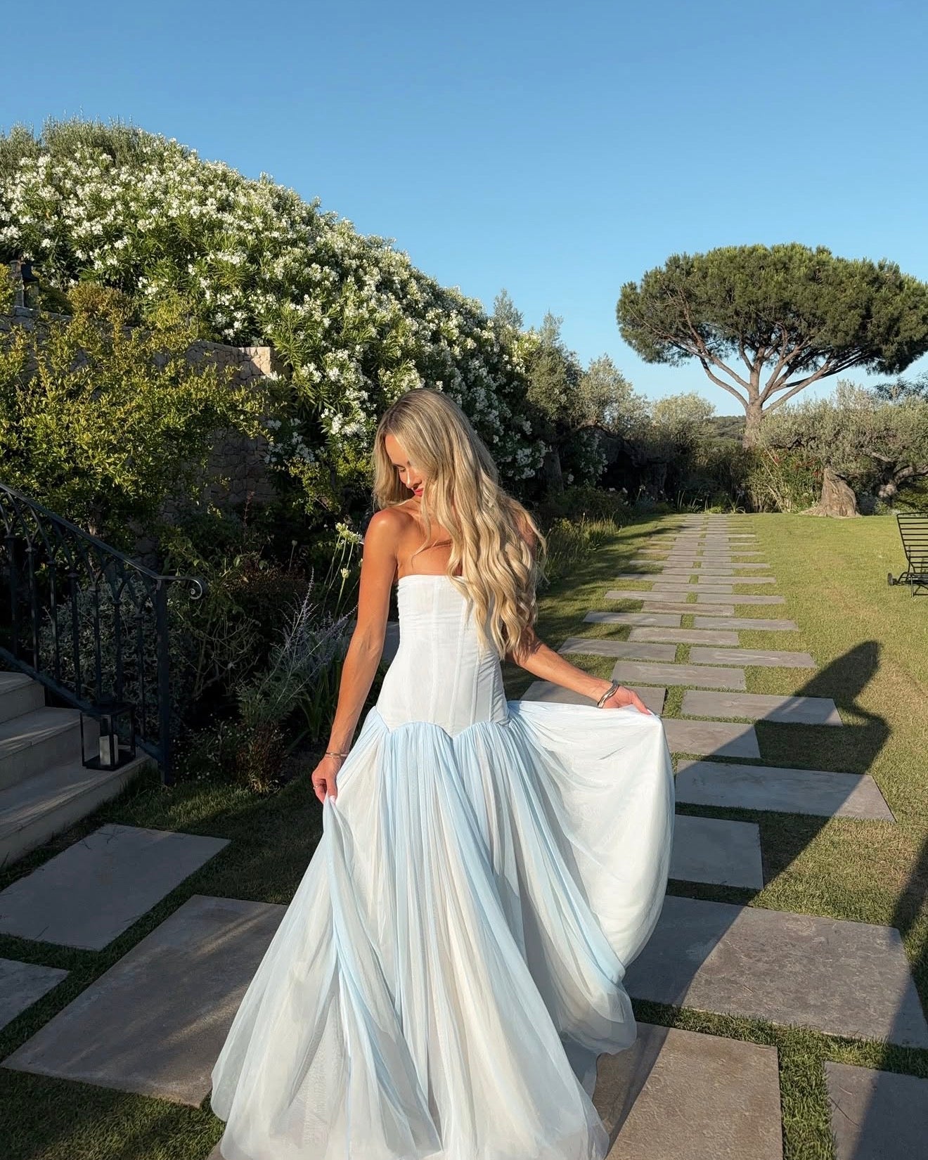 WHITE FOX - MAGIC MUSE MAXI DRESS BABY BLUE