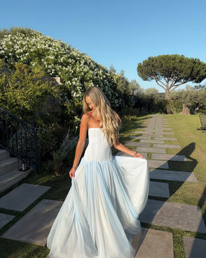 WHITE FOX - MAGIC MUSE MAXI DRESS BABY BLUE