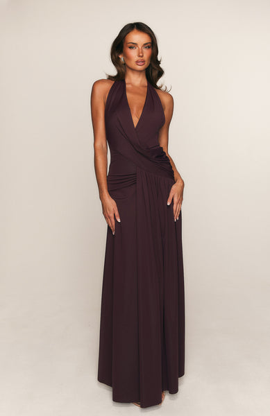 WHITE FOX- ILLUSION HALTER MAXI