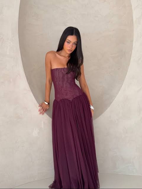 WHITE FOX - MAGIC MUSE MAXI DRESS BURGUNDY RED