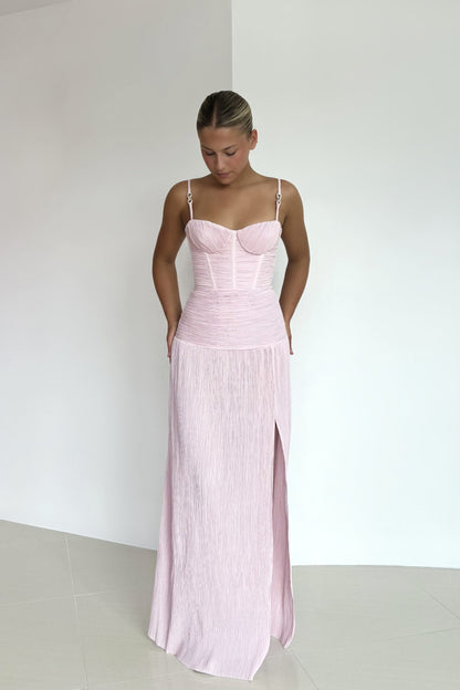 MANNING CARTELL- DOUBLE TIME PLEAT DRESS PINK