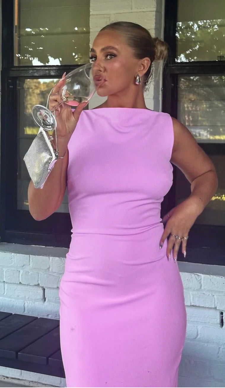 EFFIE KATS VERONA GOWN TAFFY PINK