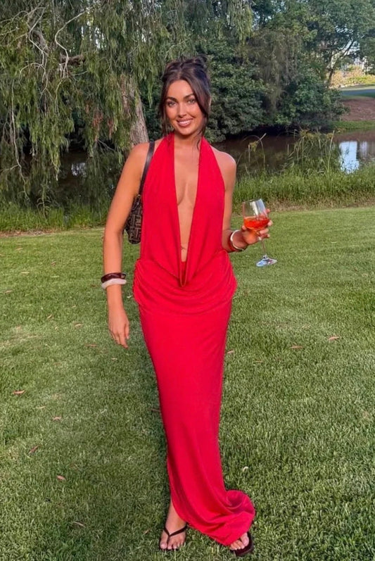 MISHA- VANESSA JERSEY DRESS RED
