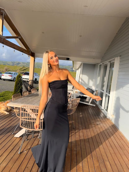 HNTR THE LABEL-NOIR LOUIE GOWN