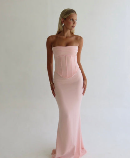 HNTR THE LABLE - LOUIE GOWN PINK