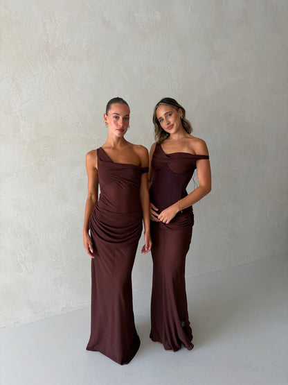 NATALIE ROLT- CADENCE GOWN IN BROWN