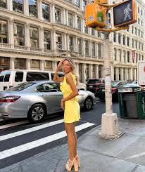 HOUSE OF CB- TINK DRESS yellow