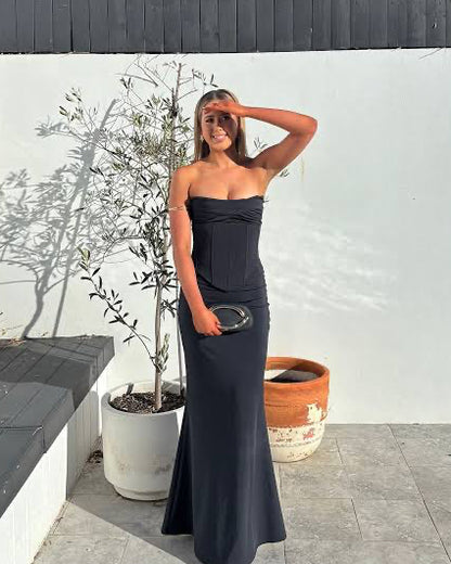 HNTR THE LABEL-NOIR LOUIE GOWN