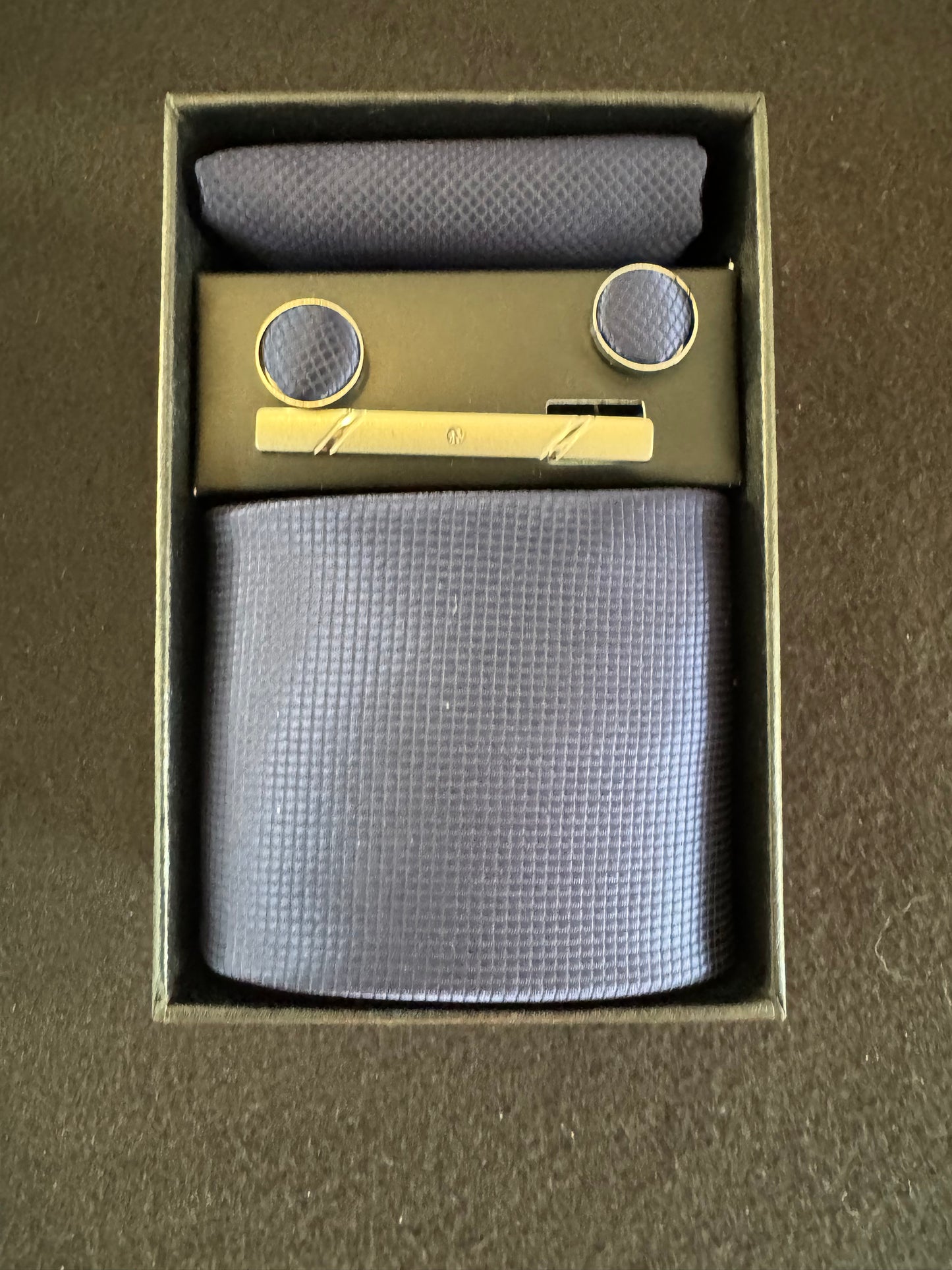 Tie - Navy Colored with a subtle pattern
