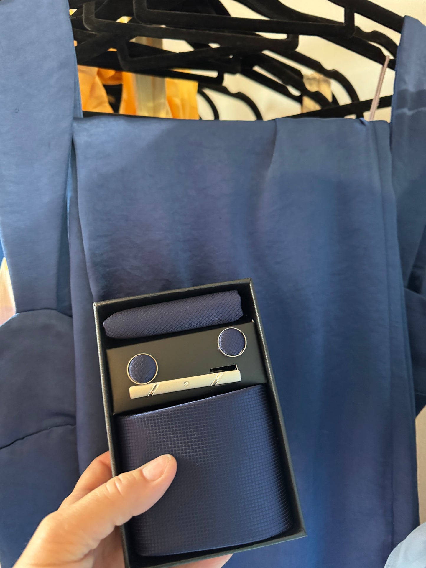 Tie - Navy Colored with a subtle pattern