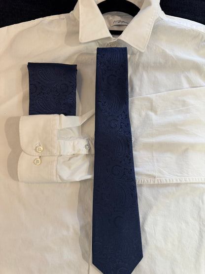 Tie - Navy Colored with a subtle pattern