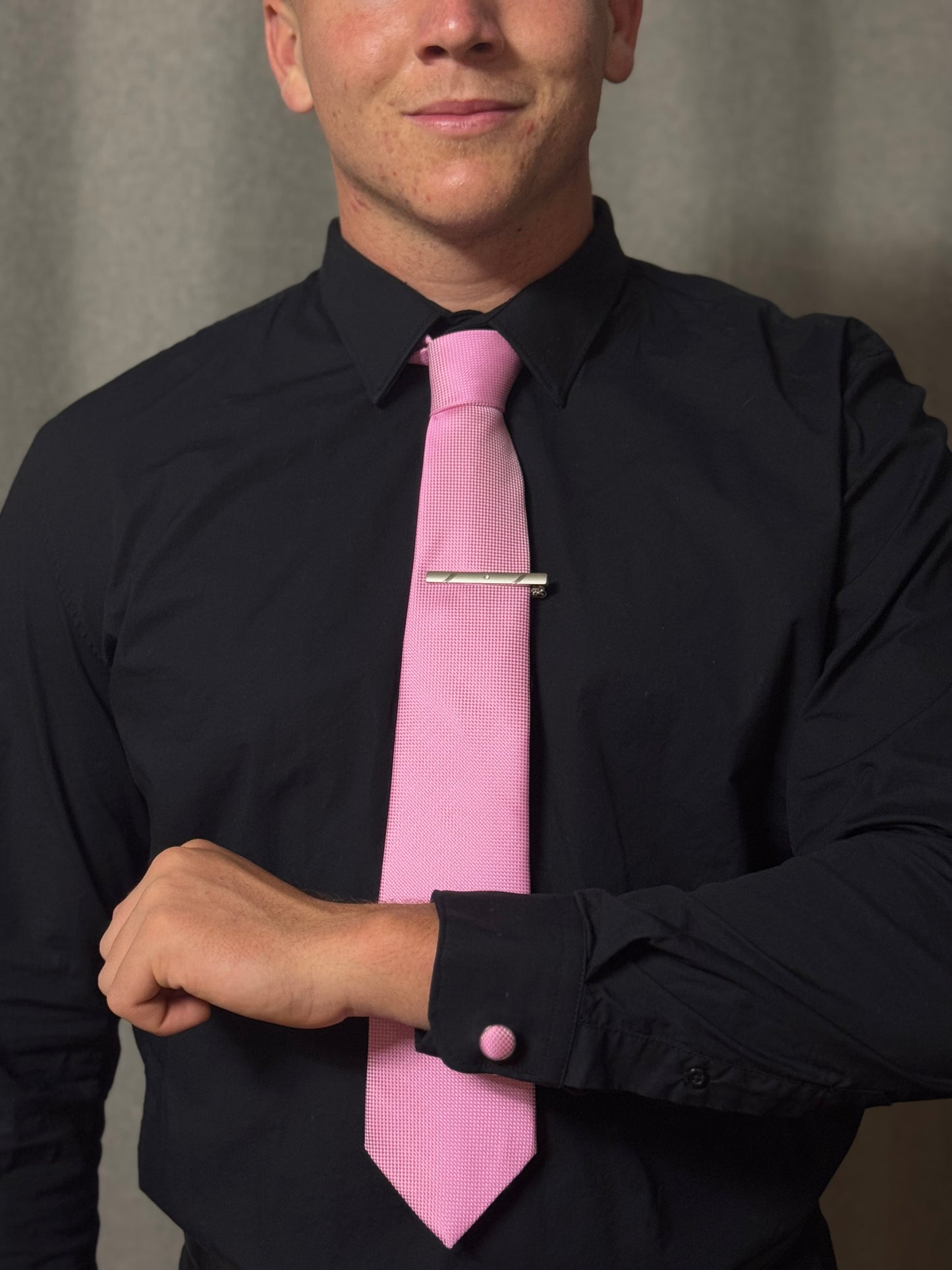 Tie Pink Colored with a subtle pattern