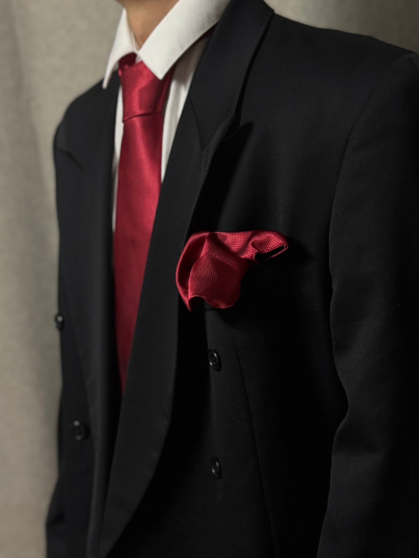 Tie - RED colored tie with a subtle pattern