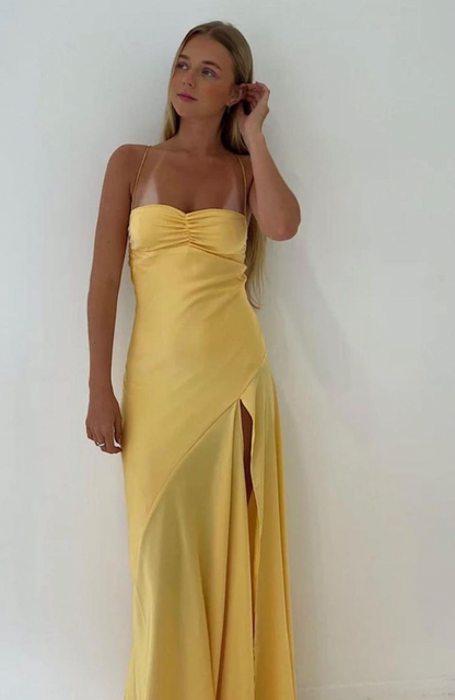 HNTR THE LABEL-GAIA GOWN GOLD SUN