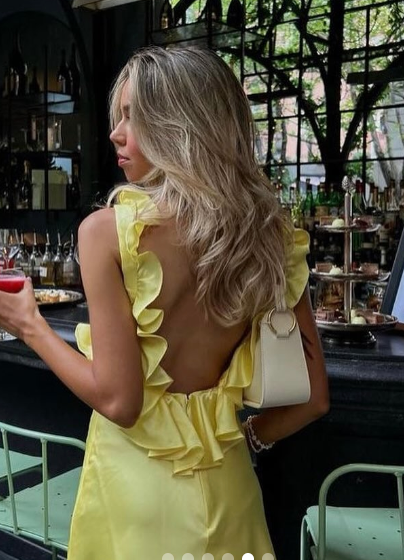 HOUSE OF CB- TINK DRESS yellow