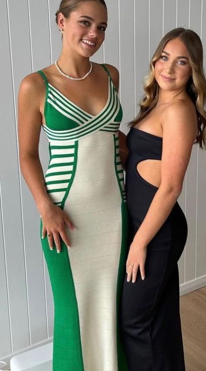 ELISABETTA FRANCHI -  ITALIAN GOWN GREEN