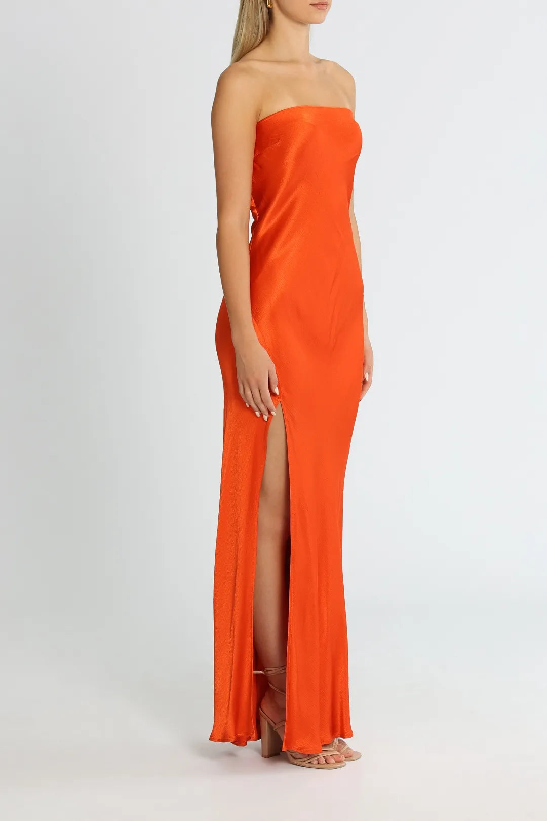 Bec and Bridge Lila Blood orange Dress With Slit