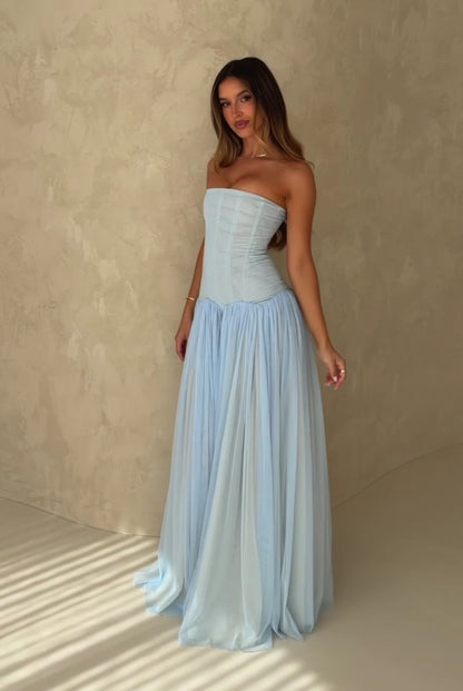WHITE FOX - MAGIC MUSE MAXI DRESS BABY BLUE